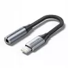 Garso adapteris Vention Lightning į 3,5 mm BMBHA, laidinis adapteris su 0,1 m kabeliu, pilkas