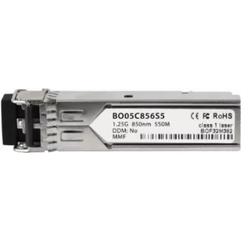BlueOptics SFP siųstuvas-imtuvas, LC duplex, 1000BASE-SX, daugiamodis pluoštas, 850 nm, 550 m, 0°C / +70°C, DD