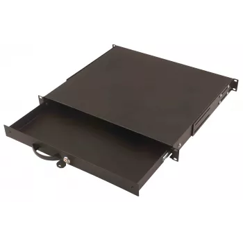 Klaviatūros stalčius su dokumentų laikikliu DIGITUS DN-19 KEY-1U-SW