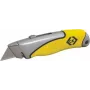 Komunalinis peilis C.K Tools T0957-1 nerūdijančio plieno geltonas snap-off ašmenimis