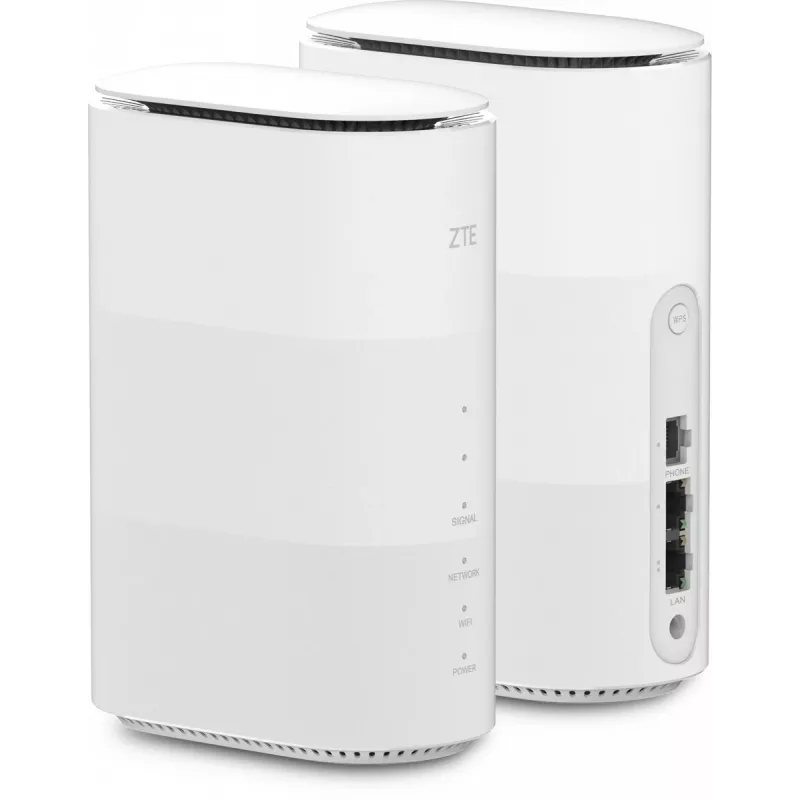 Maršrutizatorius ZTE MC888B 5G dviejų juostų Wi‑Fi 6, SIM lizdas, Gigabit Ethernet, 2 LAN prievadai, 1 WAN, 1000 MB vidinė atmintis, juodas