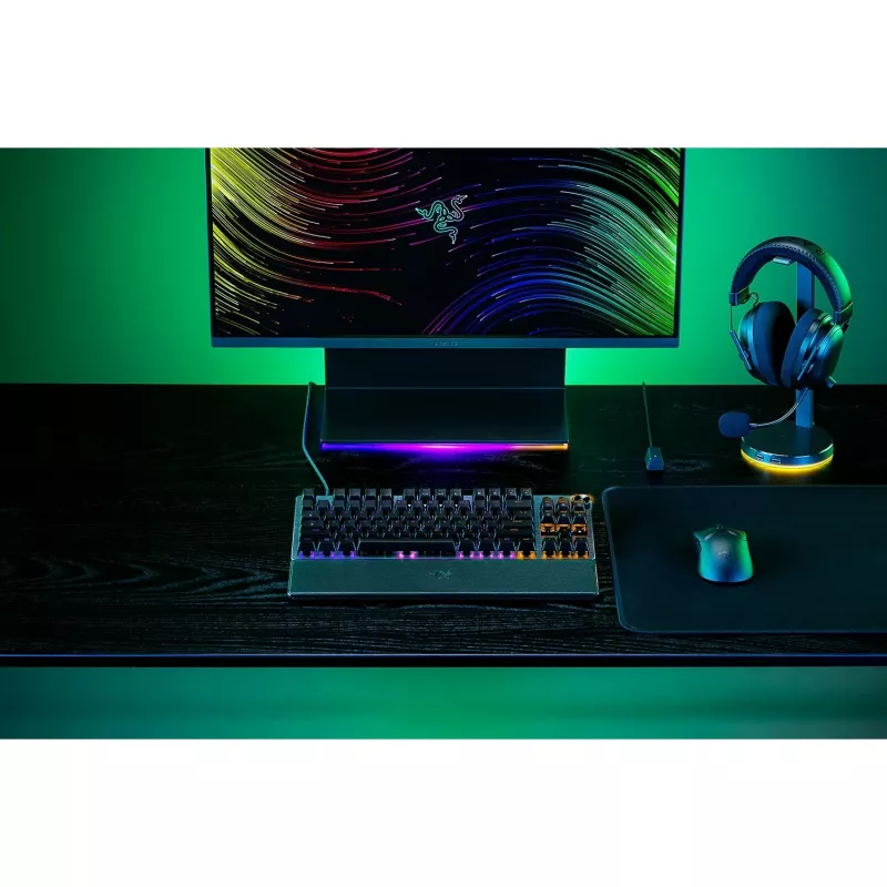 Razer Huntsman V3 Pro Tenkeyless 8KHz RZ03-05520400-R3G1 žaidimų klaviatūra, Razer Analog Optical Gen 2 perjungikliai, vokiška klavišų schema, juoda