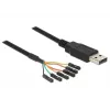 USB laidas DeLOCK 1,8 m USB 2.0-A/TTL 6 kontaktų juodas
