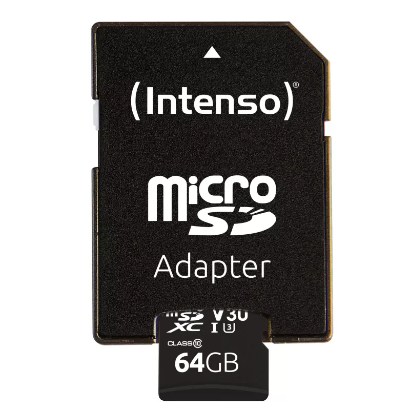 Intenso 64GB MicroSDXC UHS-I Class 10 atminties kortelė 3433490