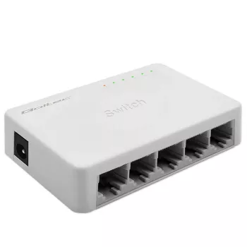 Tinklo jungiklis QOLTEC 52247 5 x RJ45 prievadai 1000Mbps Gigabit nevaldomas