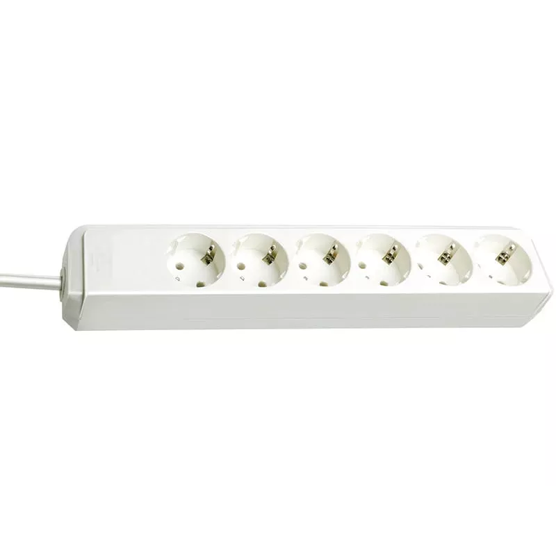 brennenstuhl Power Strip Eco-Line, 6 lizdų, balta (1159420015)