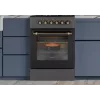 Dujinė/elektrinė viryklė MPM MPM-56-KRM-13, 4 kaitvietės, elektrinė orkaitė 58 L, mechaniniai rankenėlės, juoda