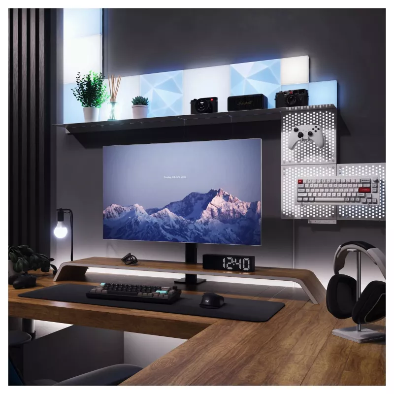 LED skydinis šviestuvas Nanoleaf N8100E00-2TBS — Kvadratinis RGB, maitinamas nuolatine srove, 2 vnt. pakuotė