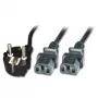 MicroConnect PE011318 maitinimo laidas 1,8 m, juodas, kištukas F, 2 x C13