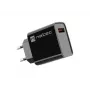 NATEC AC greitasis laidinis sieninis įkroviklis Ribera — 18 W (5–15 V, iki 3 A), 1× USB-A, Huawei FCP/SCP, juodas