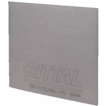 Rittal 3173.100 – pluoštinis filtras, pilkas, 289×289×17 mm, orinis aušinimas