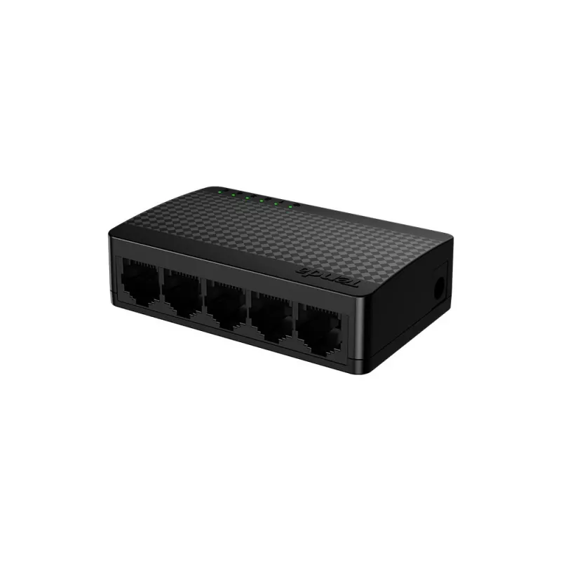 Tinklo jungiklis TENDA SG105M – 5 prievadų Gigabit Ethernet (10/100/1000), juodas, stalinis / montuojamas ant sienos