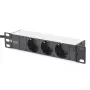 Aliumininis rozetinis blokas Digitus DN-95411 3 saugios rozetės 2m