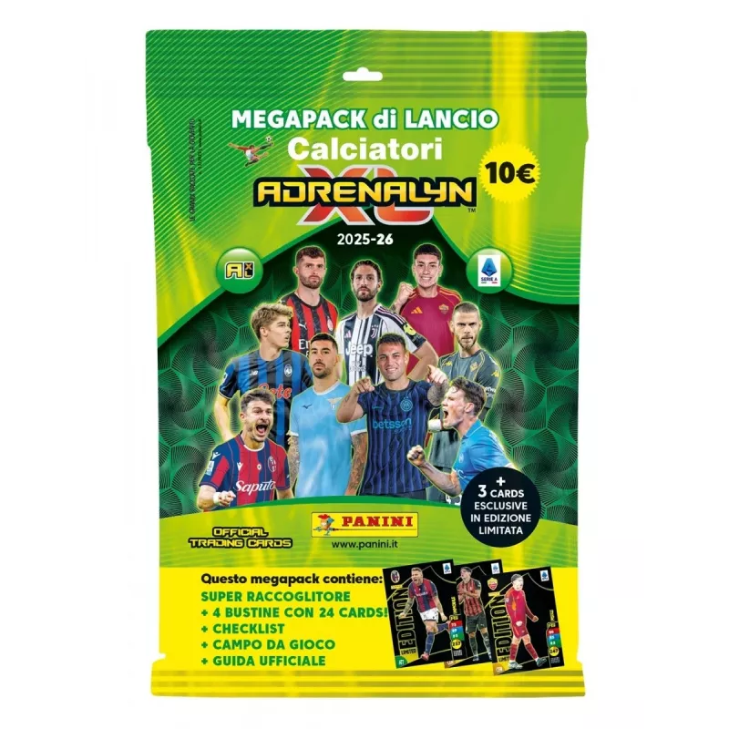 PANINI Italijos lygos 2025 Mega pradžios rinkinys – prekybinės kortelės