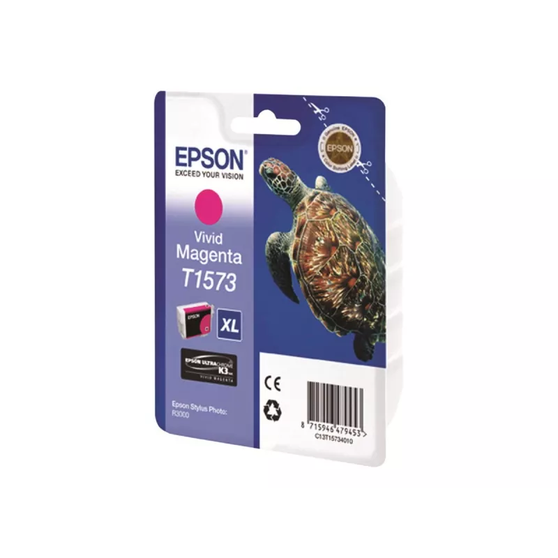Kasetė Epson T1573 rausva (magenta)