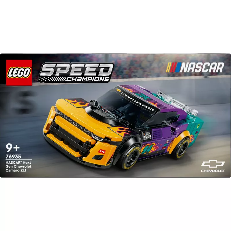 Konstruktorius LEGO Speed Champions 76935 NASCAR Next Gen Chevrolet Camaro ZL1, 328 dalių, 1 minifigūrėlė, nuo 9 metų