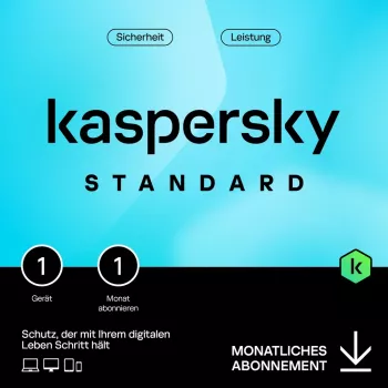 Kaspersky Standard Mobile – 1 įrenginys, 1 mėnuo – prenumerata (ABO) – ESD parsisiuntimas