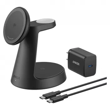 Belaidė 3-in-1 įkrovimo stotelė Anker MagGo B25M4G11 — stovas iPhone, AirPods ir Apple Watch