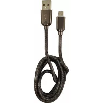 LC-Power laidas USB-A į Micro-USB 1 m sidabrinis metalinis (LC-C-USB-MICRO-1M-6)