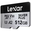 Flash atminties kortelė Lexar 512 GB UHS-I microSDXC SILVER PLUS