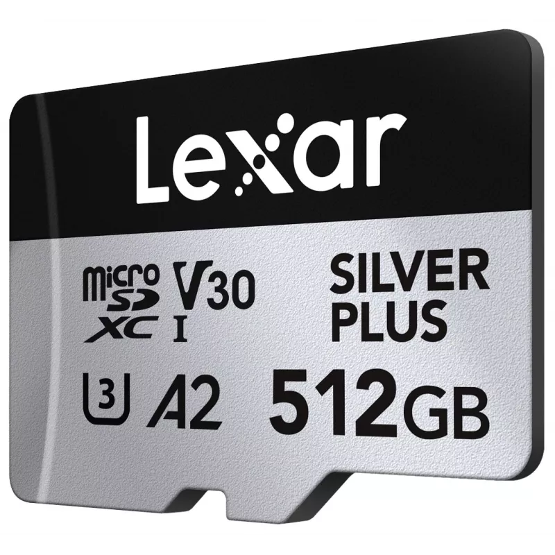 Flash atminties kortelė Lexar 512 GB UHS-I microSDXC SILVER PLUS