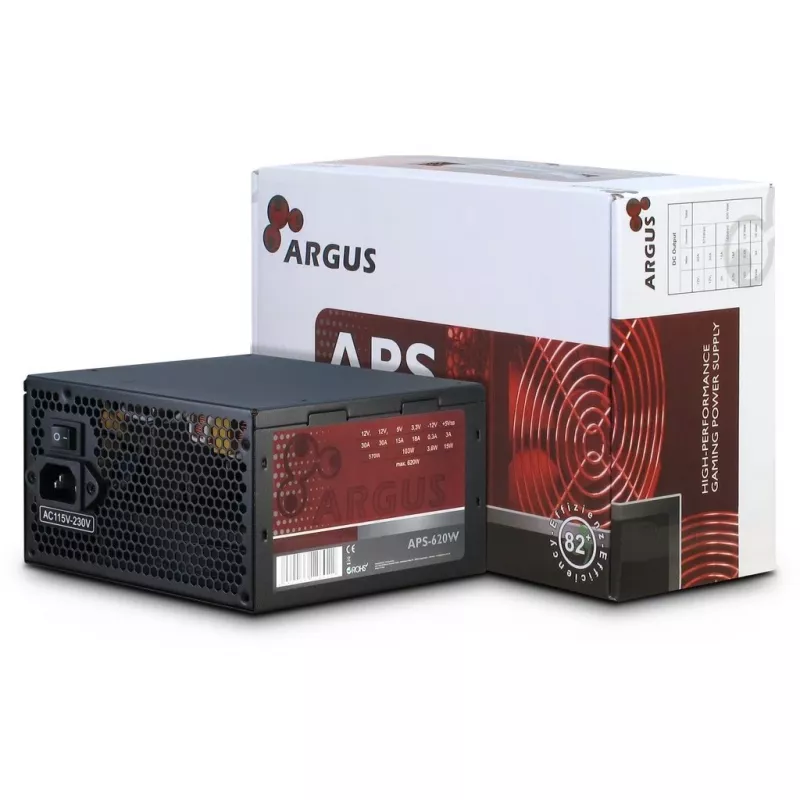 Inter-Tech Argus APS maitinimo blokas 620 W 20+4 pin ATX juodas