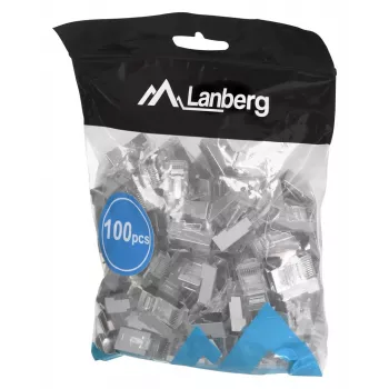 LANBERG PLS-5000EZ RJ-45 kištukas, Cat5e, F/UTP (FTP), pilka, 100 vnt.