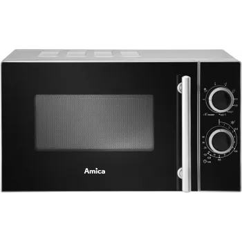 Amica AMGF20M1GS mikrobangų krosnelė su griliu, 20 L, 700 W, juoda/sidabrinė