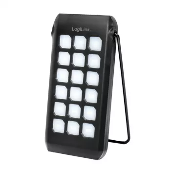 Logilink PA0273 – Saulės energijos powerbankas su žibintuvėliu, Li-Pol, 10000 mAh, 18 W, 3 A, PD 2.0, QC 3.0, itin greitas įkrovimas, 2 išvesties prievadai (USB Type A, 24 pin USB-C), USB laidas