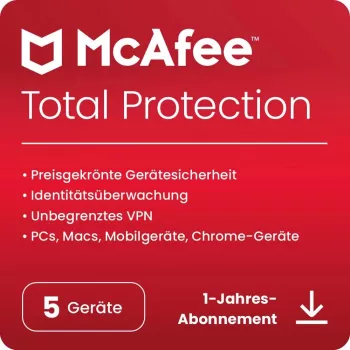 McAfee Total Protection - 5 įrenginių, 2 metai - ESD parsisiuntimas