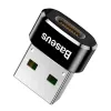 Adapteris Baseus USB (vyriškas) į Type-C (moterišką) juodas