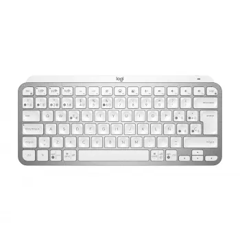 Logitech MX Keys Mini belaidė apšviesta klaviatūra, šviesiai pilka, ispaniškas išdėstymas