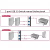 DeLOCK 87667 USB 3.0 2 krypčių dalijimosi jungiklis
