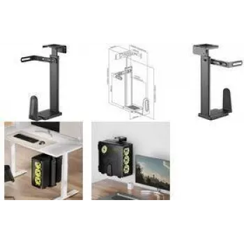 LogiLink PC laikiklis po stalu arba ant sienos juodas (EO0073)