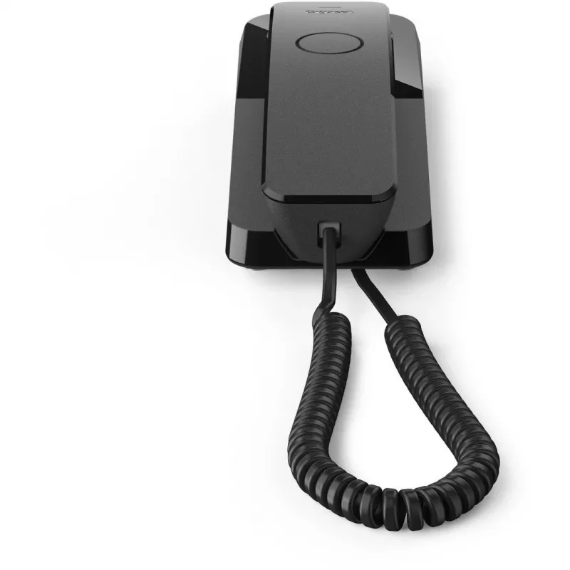 Analogiškas telefonas Gigaset DESK 200 juodas, laidinis ragelis, 10 greitojo rinkimo įrašų