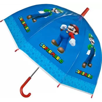 Vaikiškas rankinis skėtis Kids Euroswan Super Mario – permatomas