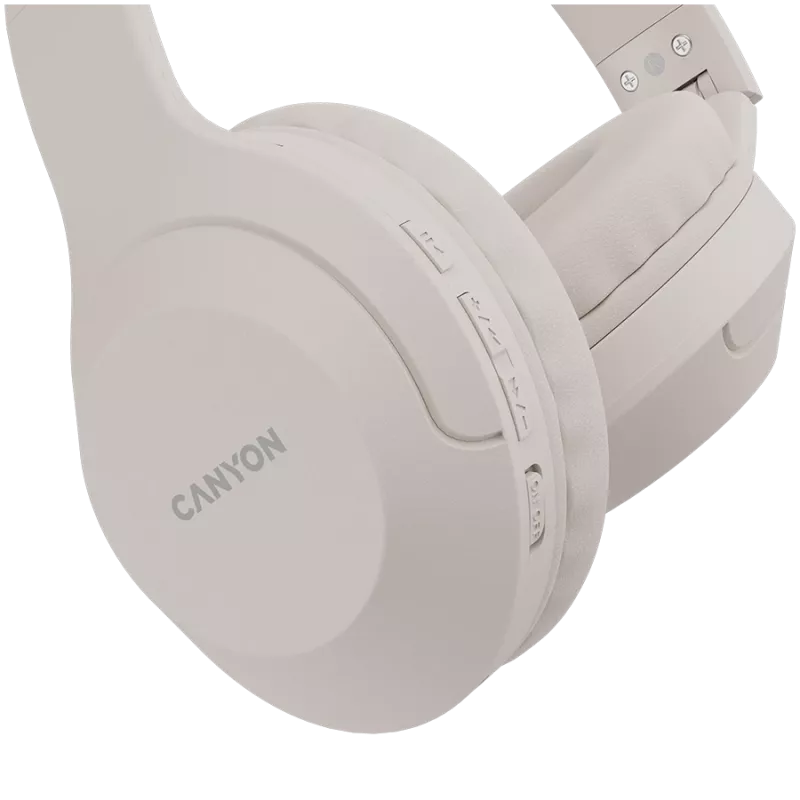 Canyon Bluetooth ausinės BTHS-3 ant ausų/stereo/BT5.1 smėlio spalvos mažmeninė (CNS-CBTHS3BE)