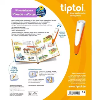 tiptoi Kodėl? Kaip? Kam? Mes atrandame arklius ir ponius, mokomoji knyga