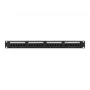 Patch panel 1U LANBERG PPUA-1024-B, 24 prievadai, Cat6a, U/UTP, 1U stovas, gylis 102 mm, metalas, juoda