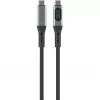 USB-C laidas 4smarts 541438 USB4 Gen 2x2 1,5 m juodas pilkas