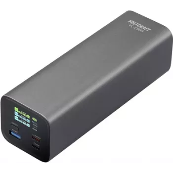 VOLTCRAFT VC-C909 Powerbank 27000 mAh USB PD 3.1 Li-Ion Juodas-Sidabrinis Statuso Ekranas (VC-16003645)
