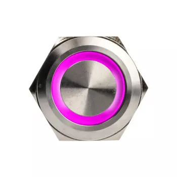 Vandalizmui atsparus mygtukas DimasTech PD197 25 mm Silverline žiedas