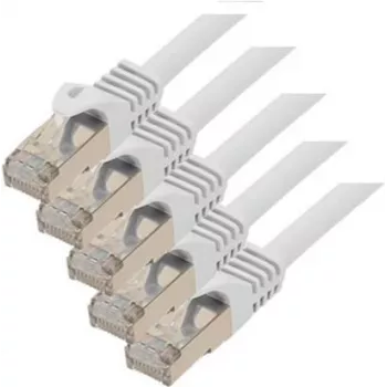 Tinklo laidas ShiverPeaks 75512-W-SET5 Cat7 S/FTP RJ45-RJ45 2m Baltas