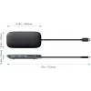 Dokavimo stotelė nešiojamam kompiuteriui AUKEY CB-C71 — 3x USB-C (USB 3.2 Gen1), HDMI, RJ-45, MicroSD, USB PD 100W, 0,15 m laidas, juoda
