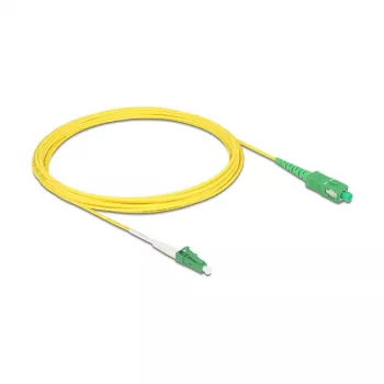 DeLOCK 83865 InfiniBand šviesolaidinis kabelis 5 m LC SC OS2 Geltonas