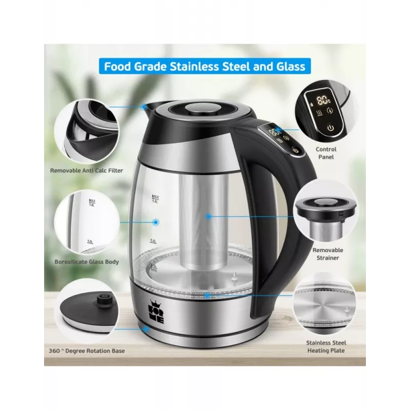 Elektrinis virdulys Forme FKG-448 1.7L 2200W Juodas