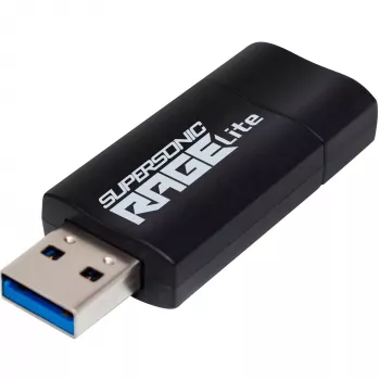 USB atmintukas PATRIOT Rage Lite 512GB 120 MB/s USB 3.2 ištraukiamas juodas (PEF512GRLB32U)