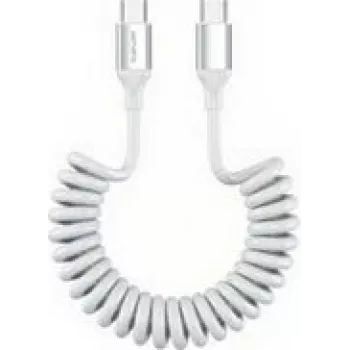 4smarts USB-C spiralinis laidas 100W baltas (4S541600)