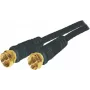 Koaksialinis kabelis S/CONN 80092-G-128CP-S 1,5 m F tipo juodas