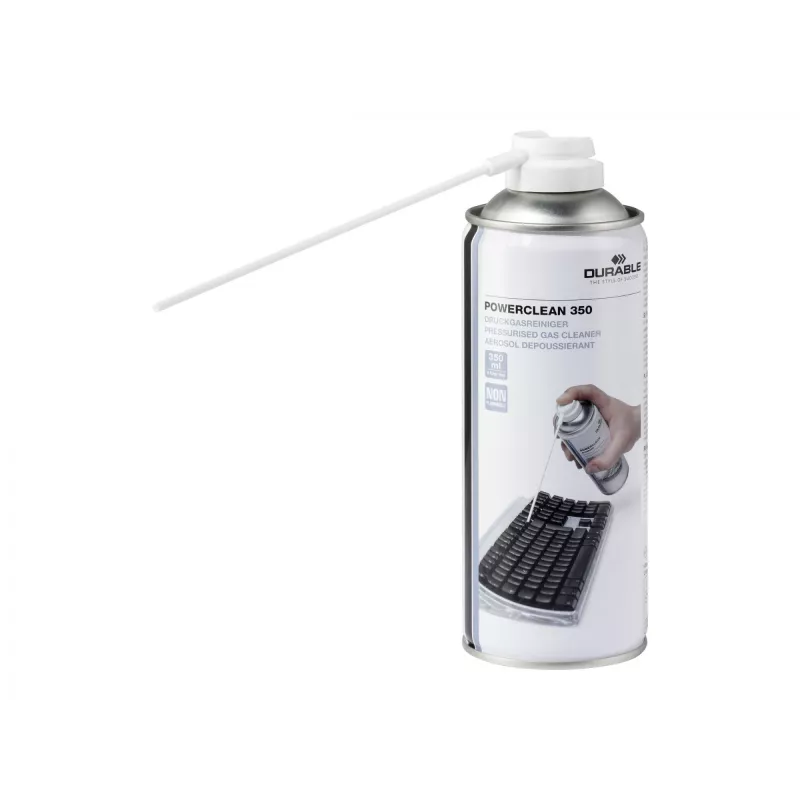 Durable Powerclean 350 – Suslėgto oro balionėlis – skaidrus